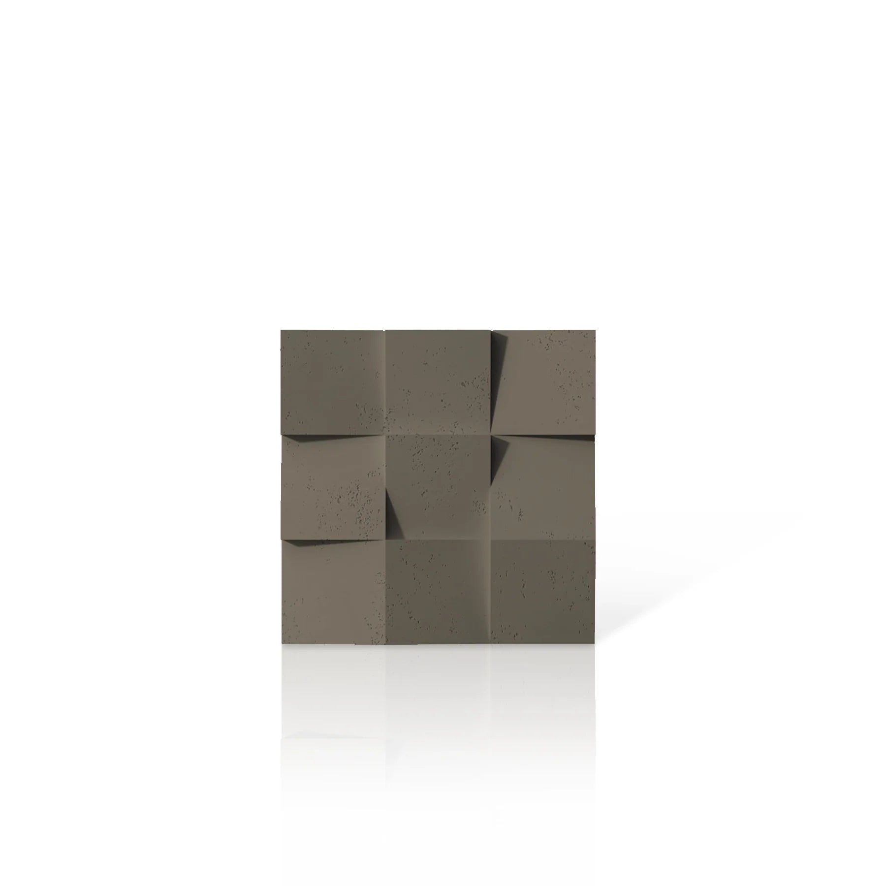 3D Concrete Wall Panels SQUARES colour swatch on white background DecorMania.eu